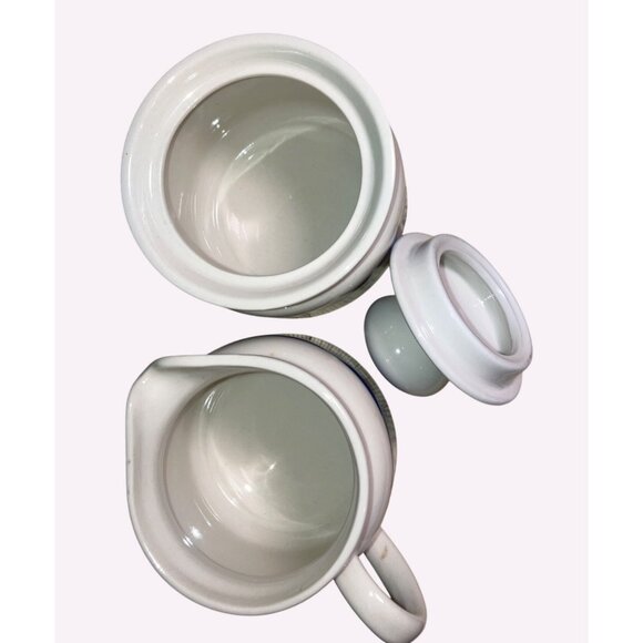 Morton Salt Vintage Creamer & Sugar Set With Lid Made In Japan Ceramic - Picture 7 of 11